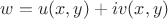 $w=u(x, y)+iv(x, y)$