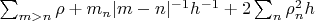 $\sum_{m>n} \rho+m\rhh_n |m-n|^{-1}h^{-1}+2\sum _n \rho_n ^2 h$