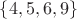 $\{4,5,6,9\}$