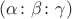 $(\alpha\colon\beta\colon\gamma)$