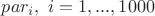 $par_i, \ i=1,...,1000$