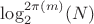 $\log_2^{2\pi(m)}(N)$