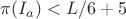 $\pi(I_a) < L/6+5$