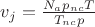 $v_j=\frac{N_ap_{nc}T}{T_{nc}p}$