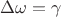 $\Delta\omega = \gamma$