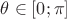 $\theta \in [0;\pi]$