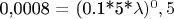 0,0008 = (0.1*5*\lambda)^0,5