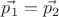 $ \vec{p_1} = \vec{p_2} $ $ \vec{p_1} = \vec{p_2} $