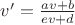 $ v'=\frac{av+b}{ev+d} $