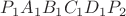 $P_1A_1B_1C_1D_1P_2$ $P_1A_1B_1C_1D_1P_2$