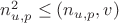 $n_{u,p}^2\le (n_{u,p},v)$