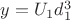 $y = U_1d_1^3$
