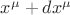 $x^{\mu}+dx^{\mu}$