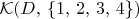 $\mathcal K(D,\, \{1,\, 2,\, 3,\, 4\})$