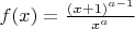 $f(x)=\frac{(x+1)^{a-1}}{x^a}$