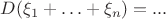 $D(\xi_1+\ldots+\xi_n)=...$