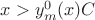 $x > y_m^0(x)C$