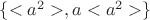 $\{<a^2>,a<a^2>\}$