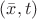 $(\bar{x},t)$