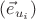 $(\vec e_{u_i})$