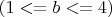$(1<=b<=4)  $