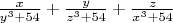 $\frac{x}{y^3+54}+\frac{y}{z^3+54}+\frac{z}{x^3+54} $