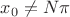 $x_0\not =N\pi $