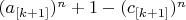 $(a_{[k+1]})^n+1-(c_{[k+1]})^n$