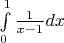 $\int\limits_{0}^{1}\frac{1}{x-1} dx$