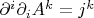 $\partial^i\partial_iA^k=j^k$