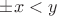 $&plusmn;x<y