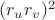 $(r_ur_v)^2$