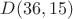 $D(36,15)$