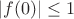$|f(0)|\le 1$
