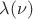 $\lambda(\nu)$