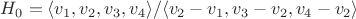 $H_0=  \langle v_1,v_2,v_3,v_4\rangle / \langle v_2-v_1,v_3-v_2,v_4-v_2  \rangle$