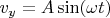 $v_y = A \sin (\omega t)$