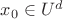 $x_0\in U^d$