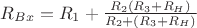 $R_{Bx} = R_1 + \frac{R_2(R_3 + R_H)}{R_2+(R_3 + R_H)}$