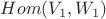 $Hom(V_1, W_1)$