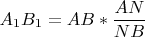 $A_1B_1=AB*\dfrac{AN}{NB}$