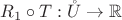 $R_1 \circ T: \mathring{U} \to \mathbb{R}$ $R_1 \circ T: \mathring{U} \to \mathbb{R}$