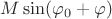 $M\sin (\varphi_0+\varphi )$