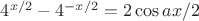 ${ 4 }^{ x/2 }-{ 4 }^{ -x/2 }=2\cos { ax/2 } $