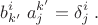 $$b^i_{k'}\;a^{k'}_j = \delta^i_j \;.$$