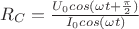 $R_C=\frac{U_0cos(\omega t+\frac{\pi}{2})}{I_0cos(\omega t)}$