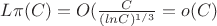$L\pi (C)=O(\frac{C}{(lnC)^{1/3}}=o(C)$