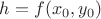 $h=f(x_{0},y_{0})$