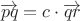 $\overrightarrow{pq}=c\cdot\overrightarrow{qr}$