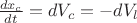 $\frac{dx_c}{dt} = dV_c = -dV_l$